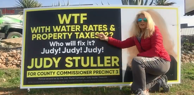 Candidate for county commissioner draws attention with “WTF” campaign signs