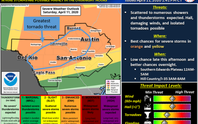 UPDATE: Tornado Watch includes San Antonio and Bexar County