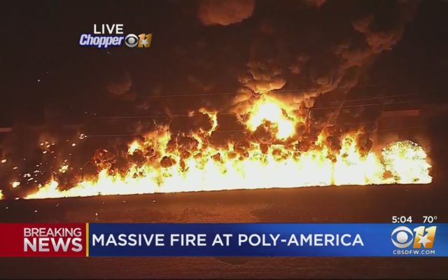 Firefighters battling large blaze at Dallas-area factory