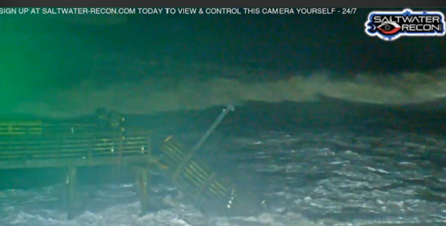 Strong waves take out part of Galveston’s 61st Street Fishing Pier