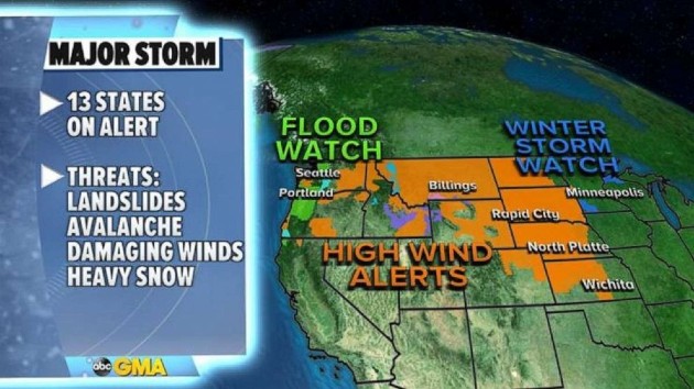 Major storm hitting the West with damaging winds and flooding