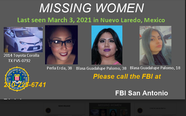 FBI believes 3 Texas women were kidnapped in Mexico