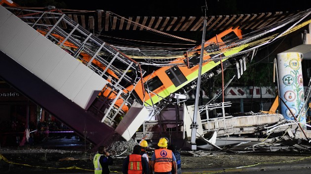 At least 23 dead, dozens more injured after Mexico City Metro overpass collapses onto road