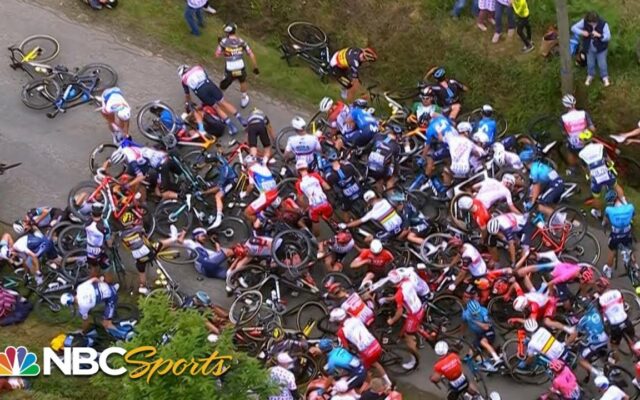 Spectator who caused massive crash at Tour de France fled