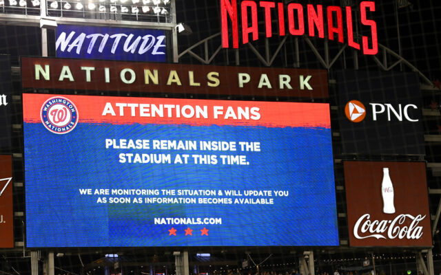 Padres-Nats game halted after reported shooting outside park