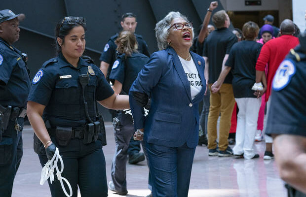 Congresswoman arrested while protesting on Capitol Hill