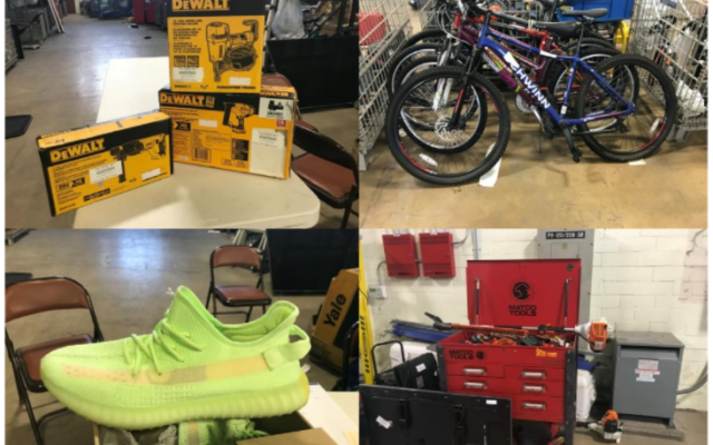 Tools, TVs, designer accessories, Air Jordans and more up for grabs today at SAPD auction