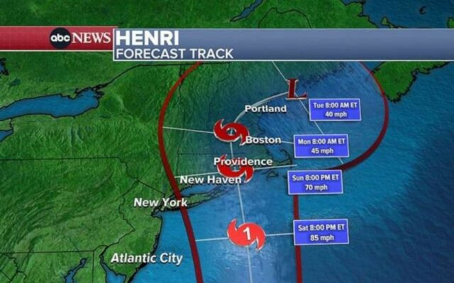 Tropical Storm Henri could be 1st hurricane to make New England landfall since 1991