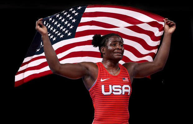 Tamyra Mensah-Stock is first Black woman to win wrestling gold for US