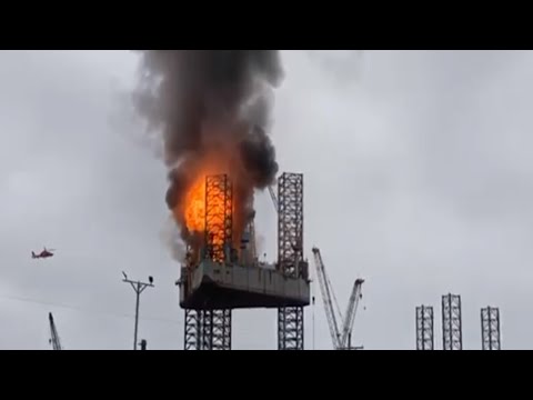 Oil rig fire breaks out in Texas; trapped workers rescued
