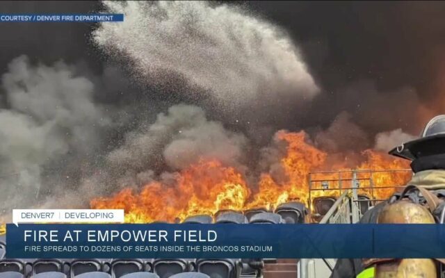 Fire at Denver Broncos’ stadium causes damage to several seats and luxury suite