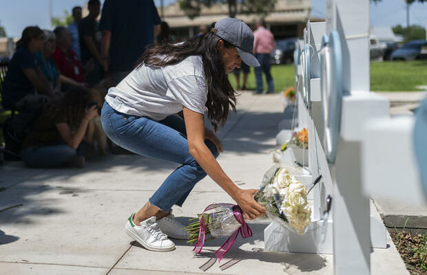 Meghan Markle visits Texas to pay respect to shooting victims