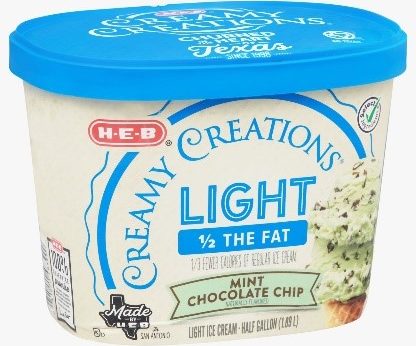 HEB issues recall for Creamy Creations Light Mint Chocolate Chip Ice Cream due to mislabeling