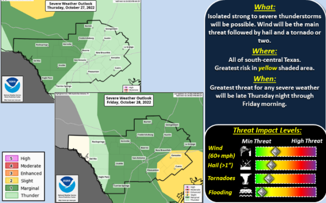 Severe storms could roll into San Antonio late Thursday