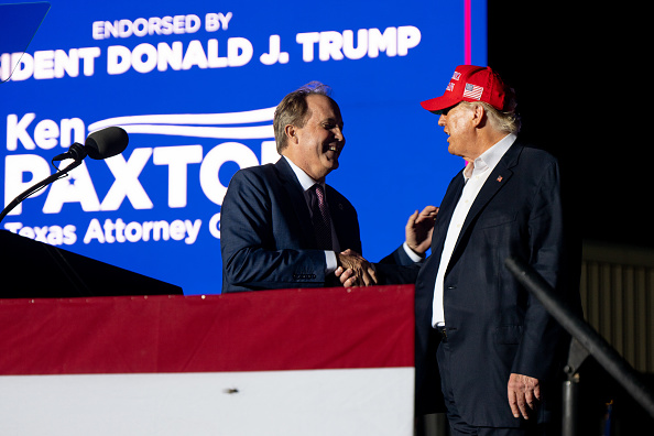 Texas Attorney General Ken Paxton endorsing Trump for President in ’24
