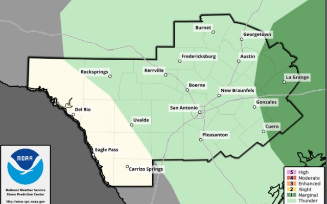 Isolated thunderstorms possible Thanksgiving Day for San Antonio, Hill Country