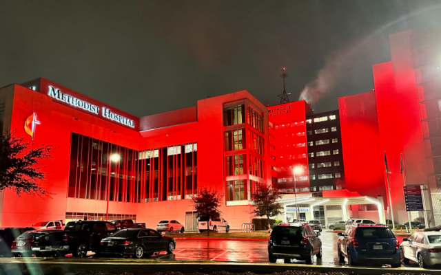 Methodist Hospital glows red for American Heart Month