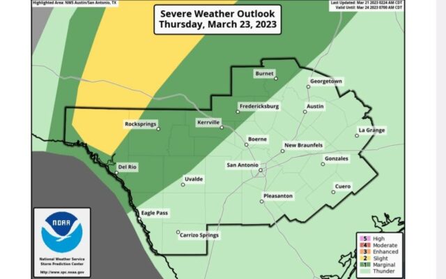 National Weather Service: Strong to Severe Storms possible Thursday Evening into Friday Morning