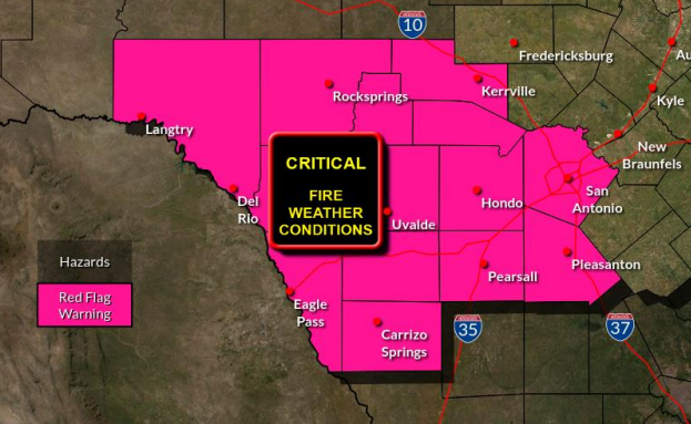 Red Flag Warning issued, severe weather possible for San Antonio, Hill Country