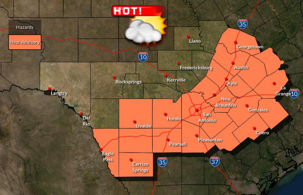 National Weather Service: Heat Advisory continues through Friday