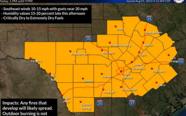 Heat Advisory continued through Wednesday night, concern over wildfires
