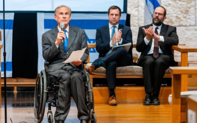 Governor Abbott asserts enduring support of Israel at solidarity gathering in Austin