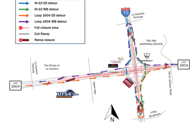 TxDOT weekend closure:  Loop 1604/I-10 interchange