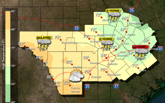 Thunderstorms possible for San Antonio, New Braunfels through Thursday night